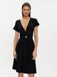 Liu Jo Sukienka koktajlowa VA4112 JS360 Czarny Regular Fit. Czarne sukienki Liu Jo, xs, bez wzorów, z wiskozy, wizytowe, bez kołnierzyka, bez ramiączek. Za 279.99 zł.
