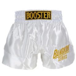 Szorty do boksu tajskiego Booster Fight Gear Bangkok 2. Białe szorty BOOSTER FIGHT GEAR, bez wzorów, sportowe. Za 258.00 zł.