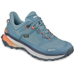 Buty sportowe damskie MEINDL Tahoma Lady GTX z membraną Gore-Tex. Niebieskie buty treningowe MEINDL, bez wzorów, z gore-texu, bez zapięcia, trekkingowe, gore-tex. Za 899.90 zł.