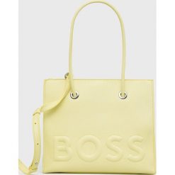 BOSS torebka kolor żółty. Żółte shopper bag Boss, bez wzorów, na ramię, bez dodatków. Za 749.99 zł.