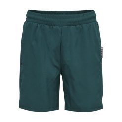 Szorty tkane dla dzieci Hummel Move Grid. Zielone szorty Hummel, bez wzorów, z tkaniny, sportowe. Za 189.00 zł.