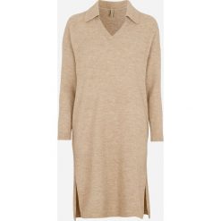 Sukienka z dzianiny Nessie. Czarne sukienki Soyaconcept, na imprezę, s, bez wzorów, z dzianiny, eleganckie, bez kołnierzyka, bez ramiączek, mini. Za 309.00 zł.
