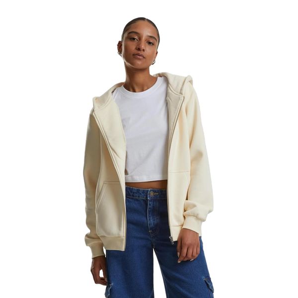 Puszysta Bluza Z Kapturem Dla Pań I Panów. Białe bluzy Urban Classics, l, bez wzorów, z kapturem. Za 154.99 zł.