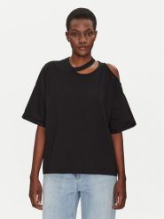 ViCOLO Bluzka UD0096 Czarny Relaxed Fit. Czarne bluzki ViCOLO, s, bez wzorów, z bawełny, bez kołnierzyka, bez ramiączek. Za 169.99 zł.