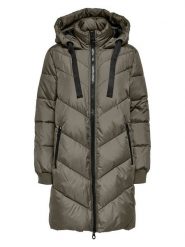 JDY Płaszcz pikowany "SKYLAR PADDED HOOD" w kolorze khaki rozmiar: S. Brązowe płaszcze JDY, s, bez wzorów, bez kaptura. Za 217.99 zł.