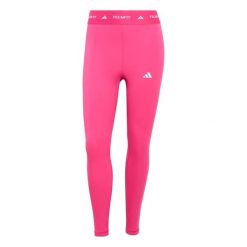 Damskie legginsy 7/8 adidas Techfit. Czerwone legginsy adidas, bez wzorów, z materiału, eleganckie. Za 208.25 zł.