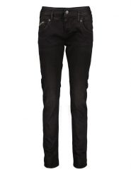 Herrlicher Dżinsy - Slim fit - w kolorze czarnym rozmiar: W25/L32. Czarne jeansy Herrlicher, l, z aplikacjami, ze skóry. Za 100.99 zł.