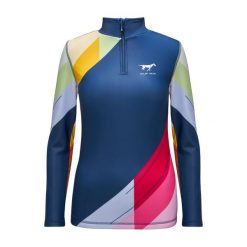 Bluza jeździecka młodzieżowa GALOP WEAR Crazy Colors. Brązowa bluzy GALOP WEAR, l, bez wzorów, z dzianiny, bez kaptura, na fitness i siłownię. Za 299.00 zł.