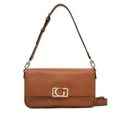 Torebka Guess. Brązowe listonoszki Guess, z aplikacjami, bez dodatków. Za 309.99 zł.