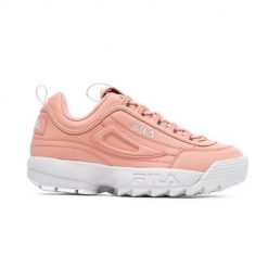 Buty do chodzenia damskie Fila Disruptor. Brązowe buty treningowe Fila, bez wzorów, z materiału, bez zapięcia, trekkingowe. W wyprzedaży za 209.00 zł.