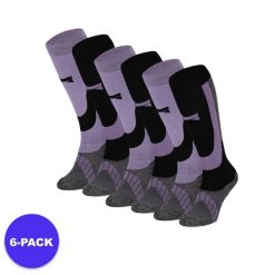 Skarpety narciarskie dla dorosłych unisex 6 par. Fioletowe skarpetki XTREME, bez wzorów, z materiału, narciarskie. W wyprzedaży za 293.45 zł.