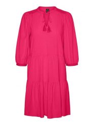 Vero Moda Sukienka w kolorze różowym rozmiar: S. Różowe sukienki Vero Moda, s, bez wzorów, z bawełny, bez kołnierzyka, bez ramiączek, mini. Za 56.39 zł.