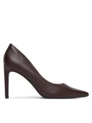 Calvin Klein Szpilki Ess Stiletto 90 HW0HW02608 Bordowy. Czerwone szpilki Calvin Klein, bez wzorów, ze skóry, bez obcasa, na szpilce, bez zapięcia. Za 549.99 zł.