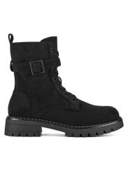 DeeZee Botki WS6111-27 Czarny. Czarne botki DeeZee, bez wzorów, bez obcasa, na płaskiej podeszwie, bez zapięcia. Za 107.99 zł.