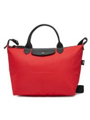 Longchamp Torebka L1515HSR Czerwony. Czerwone shopper bag Longchamp, bez wzorów, z materiału, bez dodatków. Za 1,639.00 zł.