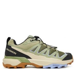 Trekkingi Salomon. Zielone buty trekkingowe Salomon, bez zapięcia. Za 579.99 zł.