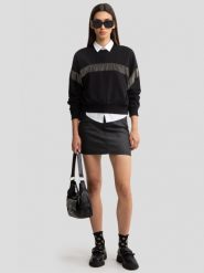 Spódnica damska jeansowa woskowana mini czarna Margaret 924. Czarne spódnice BIG STAR, na co dzień, bez wzorów, z denimu, eleganckie, mini, proste. W wyprzedaży za 139.99 zł.