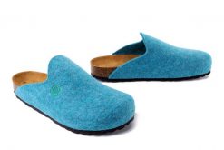 DR. BRINKMANN 320246-05 blau, kapcie damskie. Niebieskie kapcie Dr. Brinkmann, bez wzorów, z materiału. Za 204.90 zł.