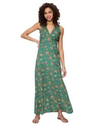 Aller Simplement Sukienka w kolorze zielono-różowym rozmiar: 38/40. Zielone sukienki Aller Simplement, bez wzorów, z bawełny, klasyczne, bez kołnierzyka, bez ramiączek, maxi. Za 110.04 zł.