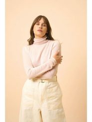 Just Cashmere Kaszmirowy golf "Ava" w kolorze kremowym rozmiar: L. Brązowe swetry Just Cashmere, l, bez wzorów, z kaszmiru, bez ramiączek. Za 369.99 zł.