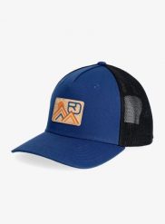 Czapka z daszkiem Ortovox Corky Trucker Cap - petrol blue. Niebieskie czapki z daszkiem ORTOVOX, z aplikacjami, z bawełny, eleganckie. Za 169.99 zł.