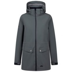 Trespass Tiverton - Damska kurtka przeciwdeszczowa Teal Mist. Niebieskie kurtki przeciwdeszczowe Trespass, bez wzorów, bez kaptura, trekkingowe. Za 383.99 zł.