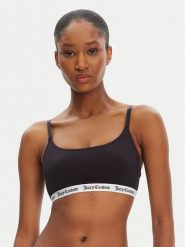 Juicy Couture Biustonosz top Ren JCTBT125972 Czarny. Czarne biustonosze Juicy Couture, xl, bez wzorów, z bawełny, bez kołnierzyka, bez ramiączek. Za 69.99 zł.