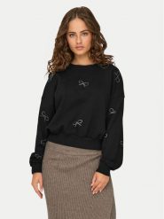 ONLY Bluza Berit 15333887 Czarny Regular Fit. Czarne bluzy ONLY, m, bez wzorów, z bawełny, bez kaptura. Za 69.99 zł.