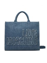 LOVE MOSCHINO Torebka JC4242PP0MKM0750 Niebieski. Niebieskie torebki klasyczne Love Moschino, bez wzorów, z materiału, bez dodatków. Za 559.99 zł.