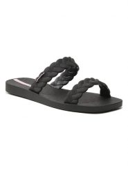 Ipanema Klapki w kolorze czarnym rozmiar: 41/42. Czarne klapki Ipanema, bez wzorów, klasyczne, z otwartym noskiem, bez obcasa, bez zapięcia. Za 92.64 zł.