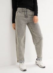Dżinsy z efektem vintage. Niebieskie jeansy bonprix, bez wzorów, z jeansu, vintage. Za 117.99 zł.