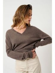 AUTHENTIC CASHMERE Kaszmirowy sweter "Gardorina" w kolorze brązowym rozmiar: XXL. Brązowe swetry AUTHENTIC CASHMERE, xxl, bez wzorów, z kaszmiru, bez ramiączek. Za 362.85 zł.