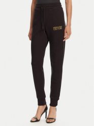 Versace Jeans Couture Spodnie dresowe 78HAAT06 Czarny Regular Fit. Czarne spodnie dresowe Versace Jeans Couture, bez wzorów, z bawełny. Za 629.99 zł.