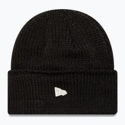 Czapka zimowa New Era Metal Pin Wide Cuff Knit Beanie. Czarne czapki zimowe New Era, bez wzorów. Za 129.99 zł.