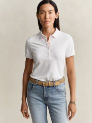 Gant koszulka polo Kobiety Bawełna biały, S. Białe t-shirty sportowe Gant, s, bez wzorów, z bawełny, bez ramiączek. Za 329.95 zł.