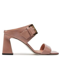 Klapki Pollini. Czerwone klapki Pollini, bez wzorów, bez obcasa, bez zapięcia. Za 1,829.00 zł.