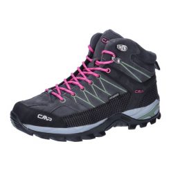 Buty trekkingowe dla kobiet CMP RIGEL MID WP. Szare buty trekkingowe CMP, bez wzorów, z materiału, bez zapięcia, trekkingowe. Za 399.00 zł.