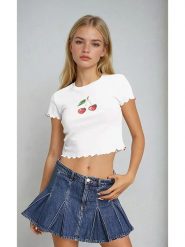 Monki Spódnica dżinsowa w kolorze niebieskim rozmiar: 44. Niebieskie spódnice Monki, bez wzorów, z bawełny, mini, rozkloszowane. Za 43.99 zł.