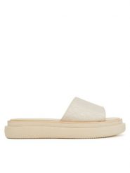 Calvin Klein Klapki Flatform Slide Jacq HW0HW02461 Écru. Klapki Calvin Klein, bez wzorów, z materiału, bez obcasa, bez zapięcia. Za 259.99 zł.