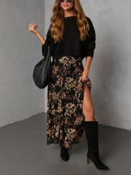 Milan Kiss Spódnica w kolorze czarnym rozmiar: L. Czarne spódnice Milan Kiss, na co dzień, l, z aplikacjami, midi, proste. Za 195.77 zł.