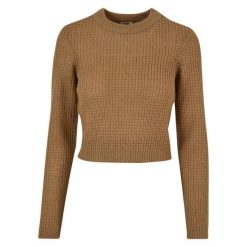 Sweter damski Urban Classics. Brązowe swetry Urban Classics, na zimę, bez wzorów, z dzianiny, bez ramiączek. Za 175.50 zł.