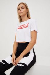 LaBellaMafia t-shirt The Act damski kolor biały. Białe t-shirty LABELLAMAFIA, l, bez wzorów, z materiału, bez kołnierzyka, bez ramiączek. Za 139.99 zł.