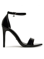 DeeZee Sandały LWLY126-2 Czarny. Czarne sandały DeeZee, bez wzorów, ze skóry, bez obcasa, na szpilce, bez zapięcia. Za 139.99 zł.