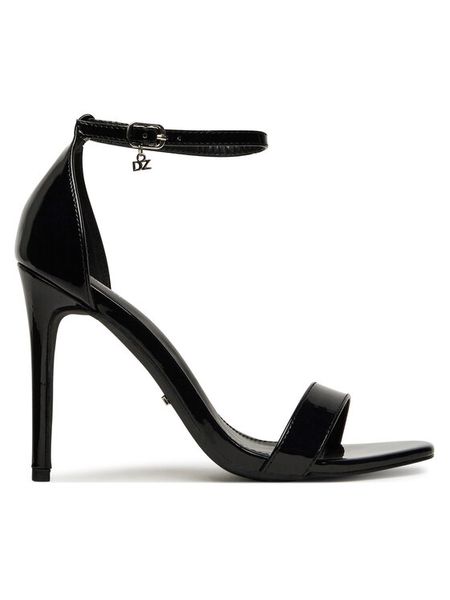 DeeZee Sandały LWLY126-2 Czarny. Czarne sandały DeeZee, bez wzorów, ze skóry, bez obcasa, na szpilce, bez zapięcia. Za 139.99 zł.