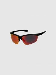 4F Okulary sportowe z multibarwną powłoką - czerwone Uniwersalny. Czerwone okulary przeciwsłoneczne 4f, bez wzorów. Za 149.99 zł.