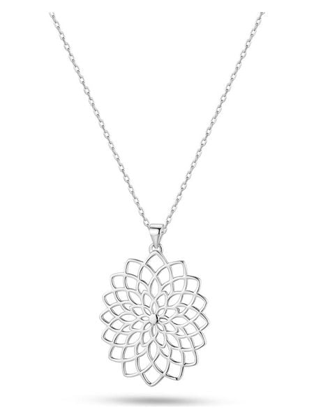 Eclat d'Argent Srebrny naszyjnik z zawieszką rozmiar: onesize. Szare naszyjniki Eclat d'Argent, z materiału, srebrne. Za 117.99 zł.