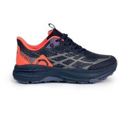 Buty do biegania w terenie Eagle W – wygoda i przyczepność na trudnym terenie. Czerwone buty do biegania IZAS, bez wzorów, z materiału, bez zapięcia, do biegania. Za 269.52 zł.