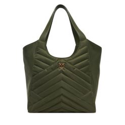 Torebka PINKO. Zielone shopper bag Pinko, bez wzorów, bez dodatków. Za 1,239.00 zł.