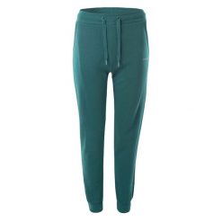 Spodnie dresowe damskie Hi-Tec Lady Melian - zielone, Rozmiar S. Zielone spodnie dresowe Hi-tec, bez wzorów, z bawełny. W wyprzedaży za 69.99 zł.