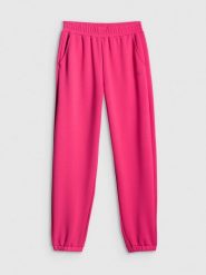 4F Spodnie dresowe joggery damskie - różowe XS. Czerwone spodnie dresowe 4f, bez wzorów, z dresówki. Za 159.99 zł.